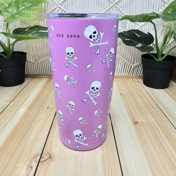 Rae Dunn Skull & Crossbones Halloween Tumbler - Picture 3 of 8